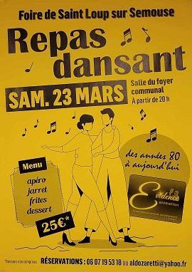 Petit repas dansant 80 23 03 24 st loup